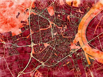 Kaart van Speyer in de stijl 'Amber Autumn' van Maporia