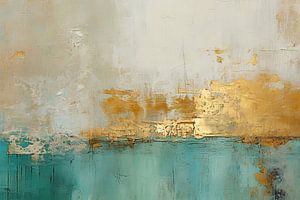 Modern und abstrakt in Grün und Gold