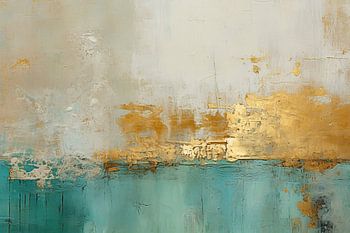 Modern and abstract in green and gold