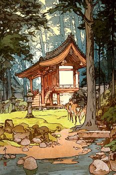 Tempel im Wald – Yoshida Hiroshi