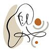 Abstract Face Line Art Drawing by Diana van Tankeren