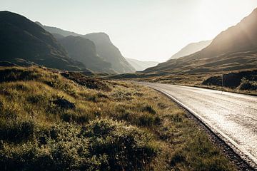 The road through the beautiful nature of Glencoe