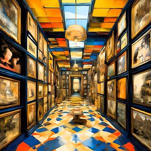 Le couloir des œuvres d'art