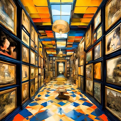 The corridor with works of art