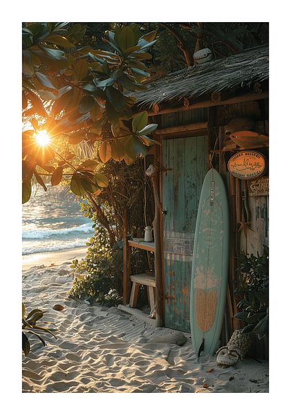 Surfing Surfboard by Poster Art Shop