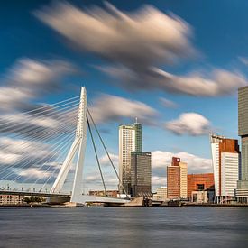 Skyline of the Kop van Zuid and Erasmus Bridge in Rotterdam by Frans Lemmens