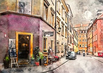 Warsaw watercolor art #warsaw