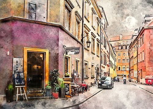 Warschau aquarel kunst #warsaw