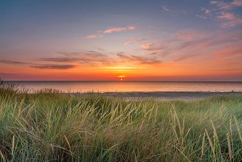 Texel - Strand Paal 28 - prachtige zonsondergang