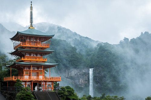 Pagode in Nachisan entlang dem Pilgerweg Kumano Kodo in Japan