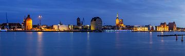 Stralsund - Panorama zur blauen Stunde