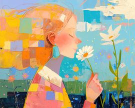 Frauengemälde | Serene Spring Breeze Blossoms von ARTEO Gemälde