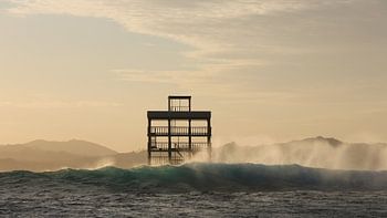 Sonnenaufgang vom Jury-Turm in Cloudbreak, Fidschi