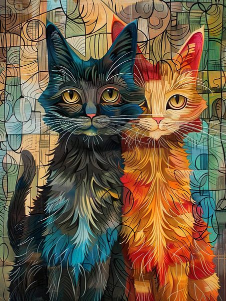 Cat duo by PixelPrestige