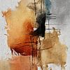 Abstract Painting - Orange Beige Powerful Dynamic by Joriali Abstract