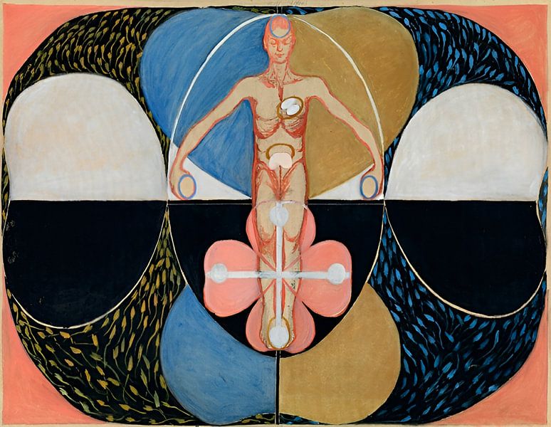 Hilma Af Klint - De evolutie nr. 10, hoge resolutie van Vivanne
