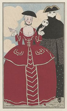 George Barbier - Travestissement d'après Longhi (1913) van Peter Balan