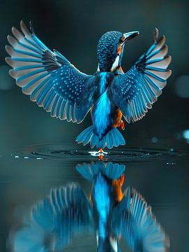 Vibrante Ijsvogel van PixelPrestige