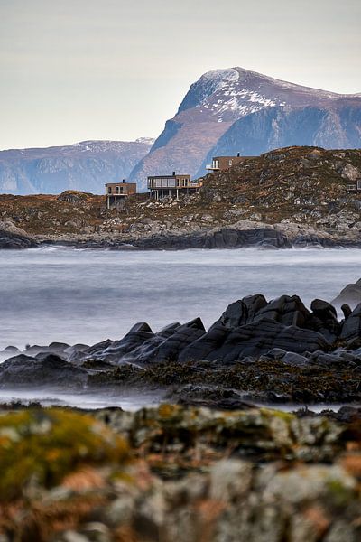 Runde in a winter landscape, Norway by qtx