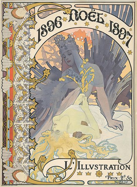 L'Illustration, Noël, 1896 (1896) by Alphonse Mucha by Peter Balan