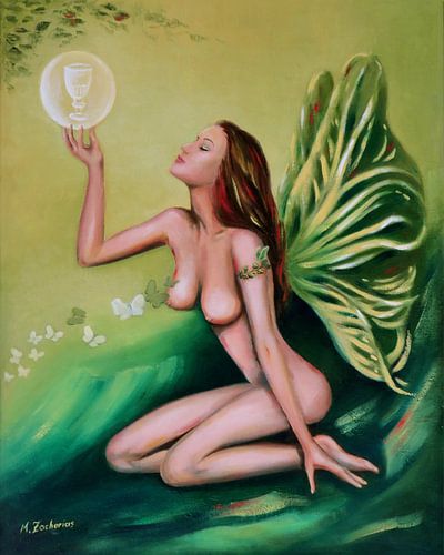 Absinthe Fairy - Green fairy by Marita Zacharias