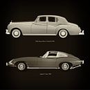 Rolls Royce Silver Cloud III 1963 en Jaguar E Type 1960 van Jan Keteleer thumbnail