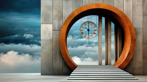 Tijdportaal boven de wolken