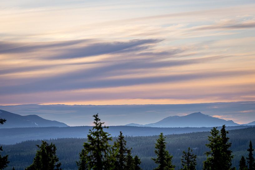Wall decoration with lake and sunset. Swedish nature by Karijn | Fine art Natuur en Reis Fotografie