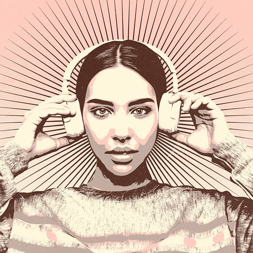 Kopfhörer - Retro-Vibe - rosa