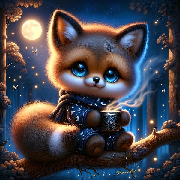 Adorable Cute Fox 6 by Johannas Art Creations
