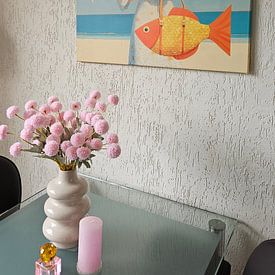 Klantfoto: Beach life II van Mirjam Duizendstra, op canvas