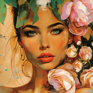 Mädchen mit Blumen