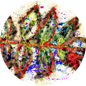 abstrakte Blaetter auf weissen Hintergrund