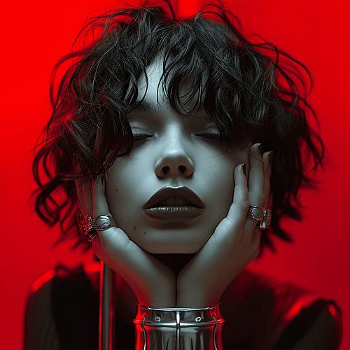 Crimson Chic: Silence in Style