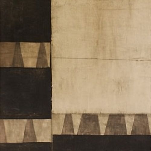 Moderne Abstraktion in Erdtönen