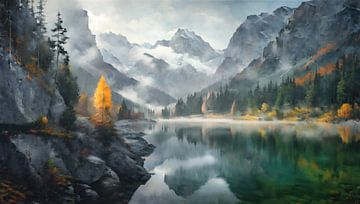 Mysterious mountain lake by Silvio Schoisswohl