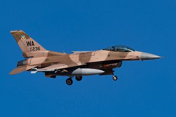 Brown Aggressor F-16 in landing by HB Photography