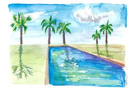 Zen-Feeling Infinity-Pool mit Blick auf das Karibische Meer von Markus Bleichner