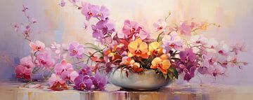 Peinture Orchidée | orchidée sur Blikvanger Schilderijen