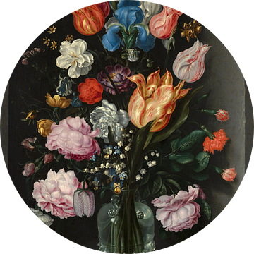 Bloemen in een glazen fles, Jacob de Gheyn II