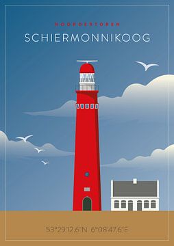 Vuurtoren van Schiermonnikoog van Studio Eke van Mansvelt