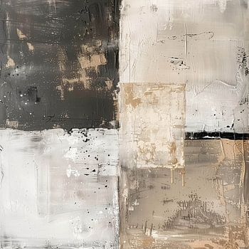 Layered squares in neutral tones with texture contrast