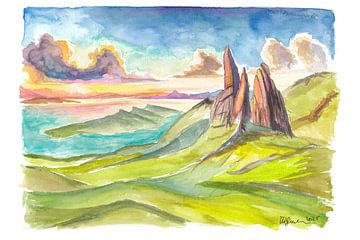 The tranquillity of the Isle of Skye with the Old Man of Storr