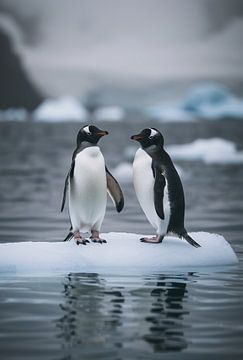 Pinguïns in de vrieskou van fernlichtsicht