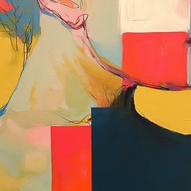 Vrouw Abstract van Blikvanger Schilderijen