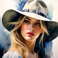 The beautiful girl scout with hat