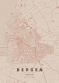 Stadtplan von Bergen von Stef van Campen