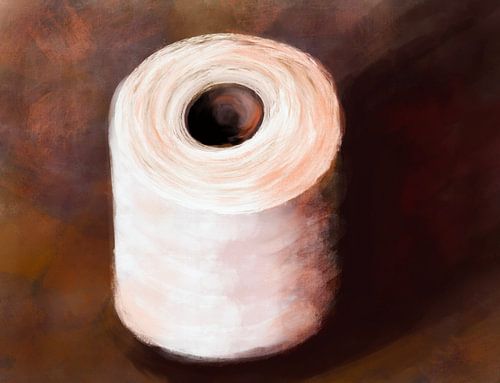 Toilet Paper Roll on Brown
