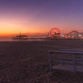 Santa Monica Beach Pier van Photo Wall Decoration