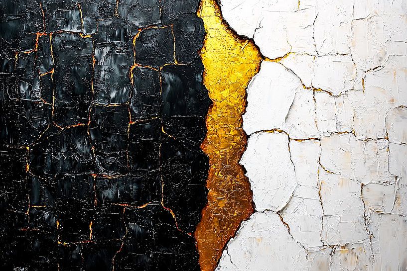 Abstrakte Verwerfungslinie mit Gold von Imperial Art House